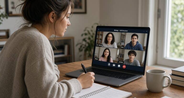 Community association manager taking a CAM continuing education class online